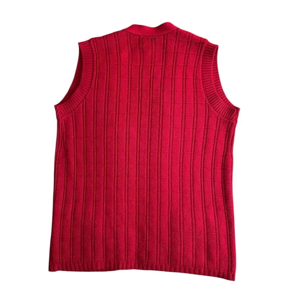 Vintage Sears Knit Sweater Vest Mens Size M Red Orlon‎ Grandpa 50s 60s Indie